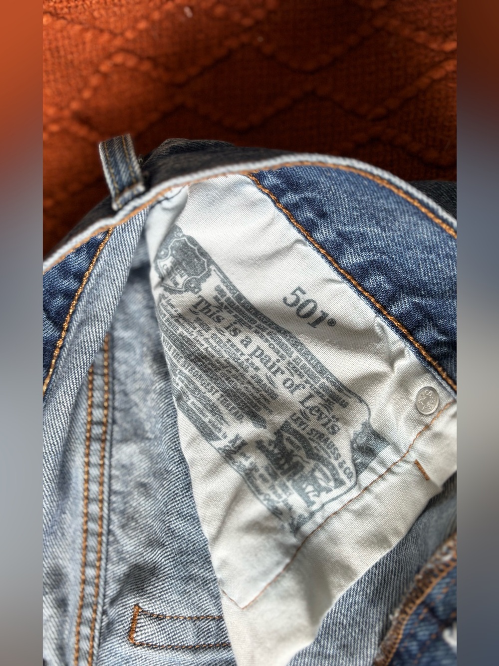 Levi’s 501 Button Fly Denim Shorts - Picture 3 of 5